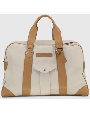 Brunello Cucinelli Street Grained Leather Travel Bag - Natural