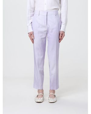Ermanno Scervino Slim Fit Viscose Trousers - Purple