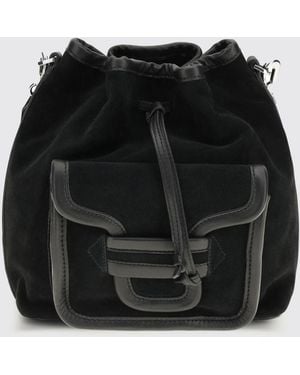 Pierre Hardy Suede Bucket Bag - Black