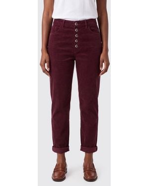 Dondup Straight Cropped Samtjeans Koons Von - Rot