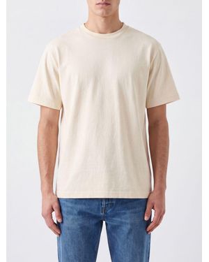 The Row Short-Sleeved Cotton T-Shirt With Crew Neck And Dropped Shoulders - Blue