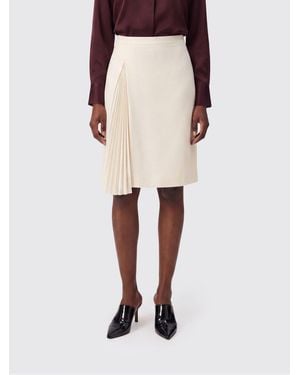 Jil Sander Fiala High-Waisted Pleated Virgin Wool Pencil Mini Skirt - Natural