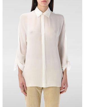 Polo Ralph Lauren Silk Tiecuff Blouse - White