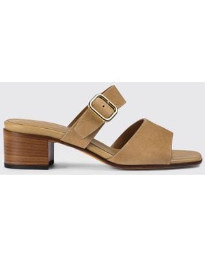 Doucal's Suede Mules - Natural
