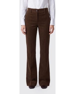 Brunello Cucinelli Pantaloni Flared - Marrone