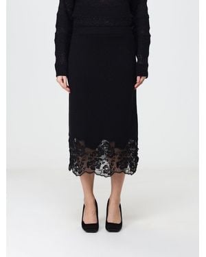 Fabiana Filippi Long Knit Pencil Skirt - Black