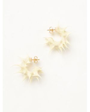 Sunnei Orecchini Mini Rubberized Tuft in ottone e silicone - Neutro
