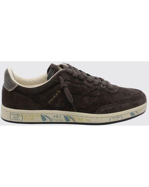 Premiata Clay Suede Sneakers With Perforated Toe - Black