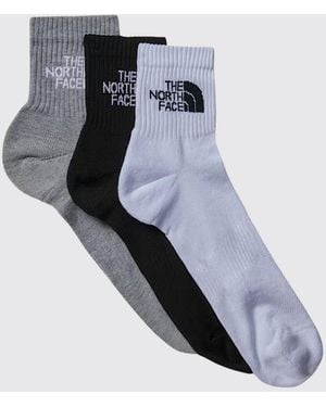 The North Face Multi Sport Cushioned Quarter Length 3 Pack Socks - Black