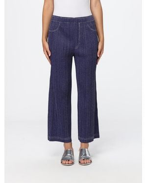 Pleats Please Issey Miyake Pleated Crêpe Cropped Flared Pants - Blue