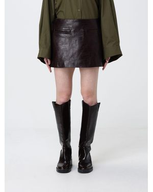 Frankie Shop Jupe En Cuir - Noir