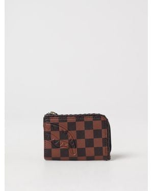 Sprayground Checkered Shark Embossed Wallet - Multicolor