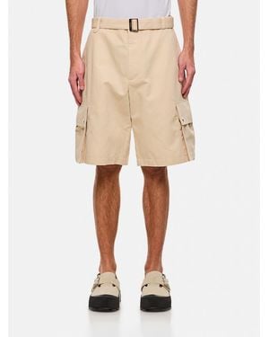 Jacquemus Cargo Shorts Relaxed Fit - Natural