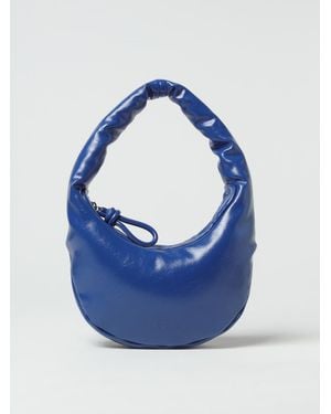 MSGM Bag In Natural Grain Synthetic Nappa - Blue