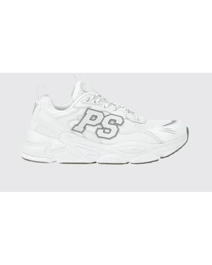 Philipp Plein Leather And Mesh Low-Top Trainers With Contrast Monogram - White