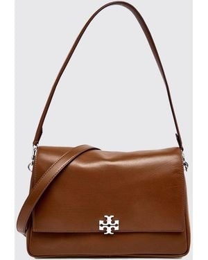 Tory Burch Charlie Leather Bag - Brown