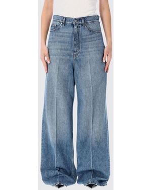 Stella McCartney Vaqueros Anchos De Talle Alto En Elástico - Azul