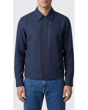 Brioni Linen And Wool Overshirt - Blue