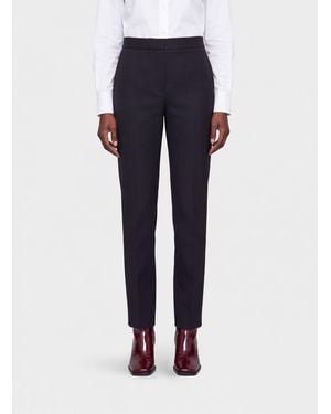 Max Mara Acino Skinny-Hose Mit Mittlerer Taille Und Slim Fit Aus Wolle - Blau