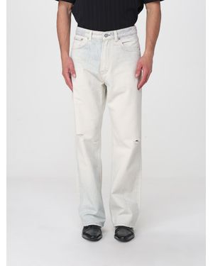 Our Legacy Wide Leg Cotton Jeans With A Mid-Rise Waist And Five Pockets - White
