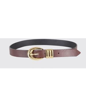 FEDERICA TOSI Emily Smooth Leather Belt With Pin Buckle - White