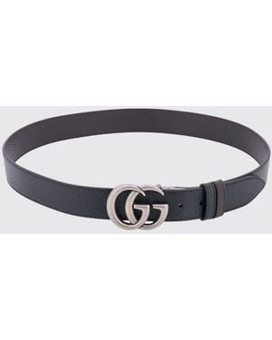 Gucci Cintura Marmont Reversibile - Grigio