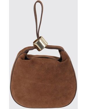 Semicouture Baily Suede Handbag - Brown