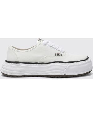 Maison Mihara Yasuhiro Eric Low-Top Cotton Canvas Trainers With Platform Sole - White