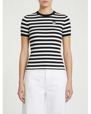 Patou Striped Stretch Cotton T-Shirt - Blue