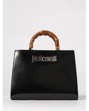 Just Cavalli Brushed Faux Leather Bag - Black