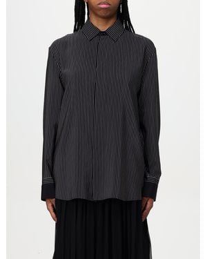 Saint Laurent Striped Silk Blouse Long Sleeves - Blue
