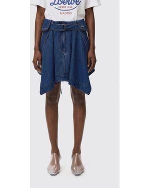 Loewe Asymmetrischer Jeansrock - Blau