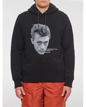 Sacai Felpa Con Cappuccio Con Stampa Grafica - Grigio
