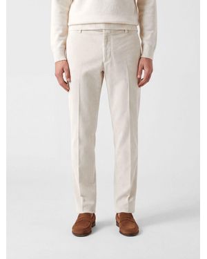Lardini Slim Fit Corduroy Chino Pants - Natural