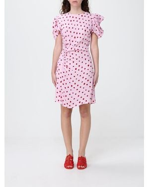 Mar De Margaritas Printed Viscose Mini Dress - Red