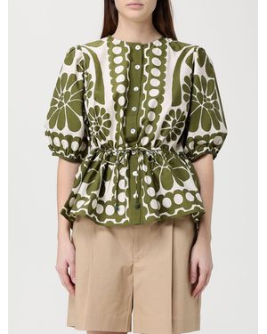 FARM Rio Cotton Palermo Shirt With Floral Print - Green