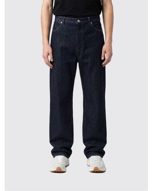 Jil Sander Cotton Denim Wide Leg Jeans By - Blue