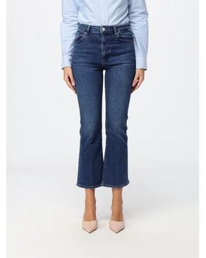 FRAME The Reboot High-Waisted Cropped Flared Stretch- Jeans - Blue
