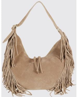 Orciani Isola Fringed Suede Bag - Natural