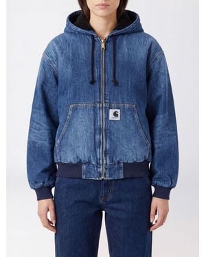 Carhartt Hooded Cotton Denim Jacket - Blue