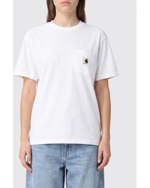 Carhartt Cotton Pocket T-Shirt With Dropped Shoulders - White