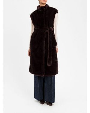 Twinset Fur Coat - Black