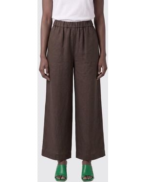 Max Mara Linen Crop Pants - Brown