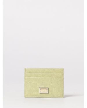 Dolce & Gabbana Dolce &Amp Gabbana Dauphine Calfskin Card Holder - Natural