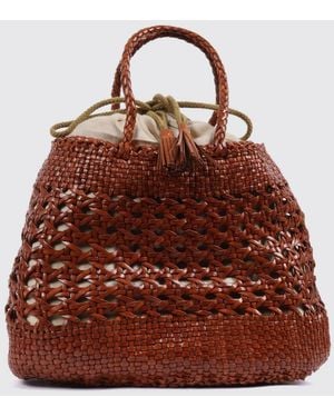 Dragon Diffusion Santa Cano Woven Leather Bag - Brown