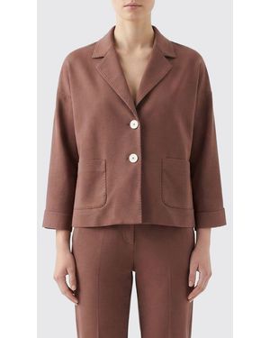 Circolo 1901 Einreihiger Blazer Aus Stretch-Baumwolle - Braun