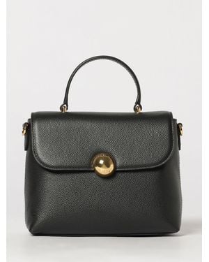 Furla Moonlight Cowhide Leather Handbag By With Flap Closure - Black