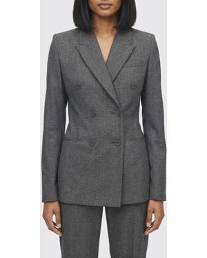 McQueen Double-Breasted Wool Blazer - Grey