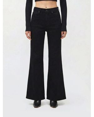 7 For All Mankind Flared Stretch Denim Jeans - Black