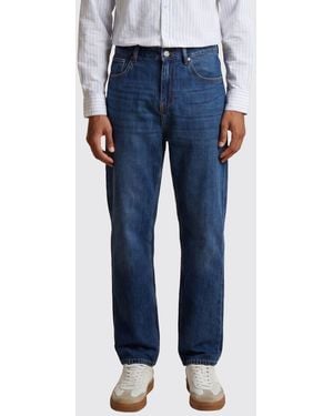 La Martina Regular Fit Straight Leg Cotton Denim Jeans - Blue